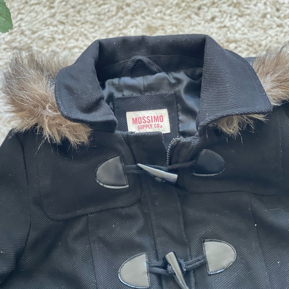 Mossimo Black Coat with faux fur!!!! - Picture 8 of 8